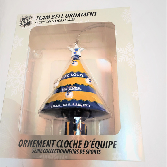 ST LOUIS BLUES TREE BELL ORNAMENT CHRISTMAS NEW - Picture 2 of 2